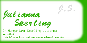 julianna sperling business card